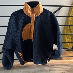 FP Movement Hit the Slopes Colorblock Fleece Pullover -Black Combo - Med